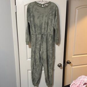 ASOS Design Green Tie-Dye lounge sweat Jumpsuit